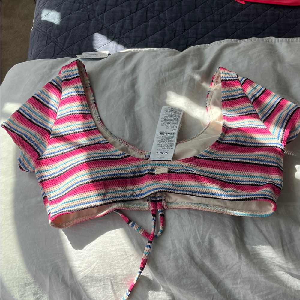 Roxy Paraiso Stripe Crop Top — Pink Multi - Picture 3 of 4